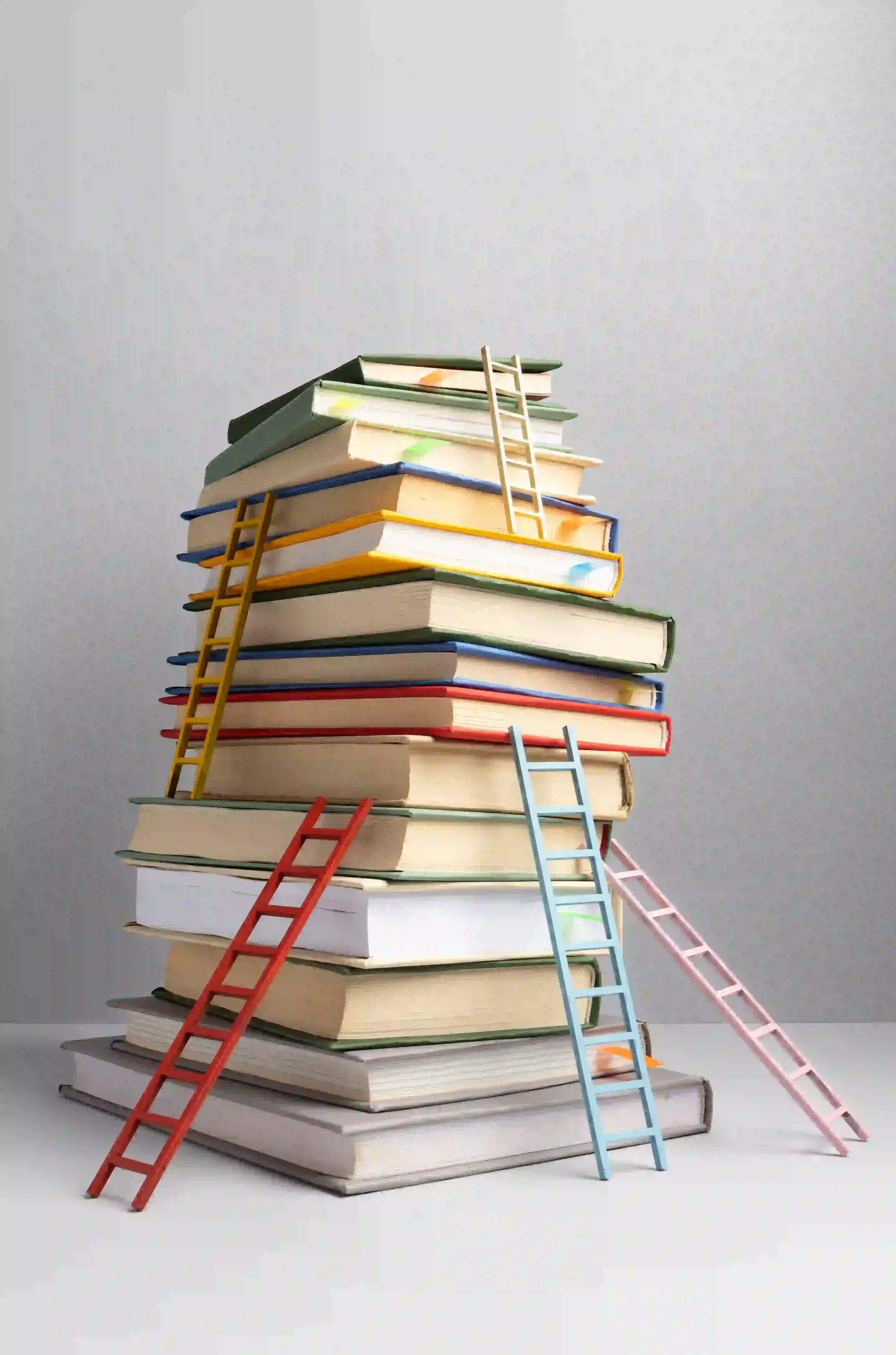 A stack of books.